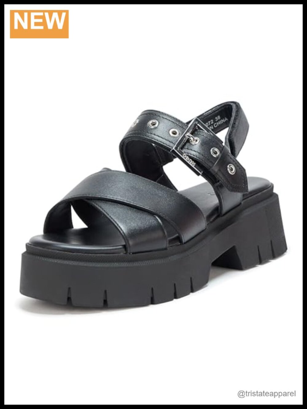 Women's Kris Chunky Platform Slingback Sandals Buckle Strap Polyurethane Sole